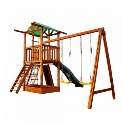 Детская площадка SportBaby Babyland-3 деревянная игровой веревочный комплекс на улицу Никополь