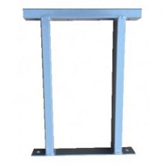 Деревянная лавка ИГ Стандарт 1500х330х480 мм без спинки с металлическими ножками-опорами для сада парка Киев