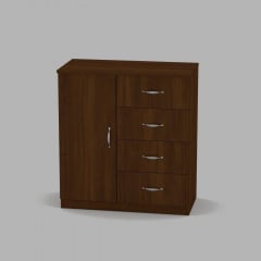 Комод Компанит Комод-4+1А 780x849x390 орех Стрый