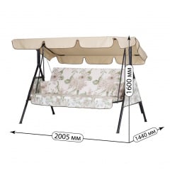 Садовая качель Vitan Дача металлическая с тентом и мягким сидением бязь колокольчик Володарск-Волынский
