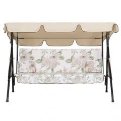 Садовая качель Vitan Дача металлическая с тентом и мягким сидением бязь колокольчик Володарск-Волынский