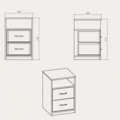 Тумба прикроватная Компанит ПКТ-2 380х380х570 мм венге Курень