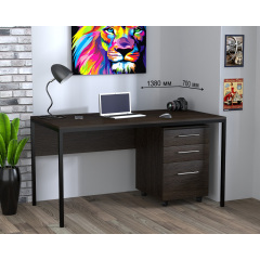 Письмовий стіл L-3p Loft-Design 138х70х75 см венге чорний Київ