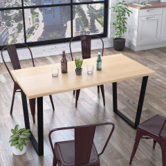 Обідній стіл Трапеція Loft-Design лдсп Світлий дуб борас Бушеве