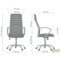 Офисное кресло AMF Jet черный хром Чугуев