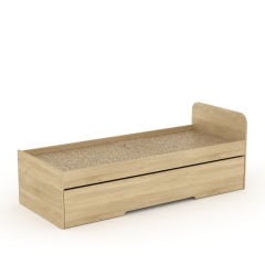 Двойная кровать Компанит-80+70 см двухместная выдвижная из лдсп Дуб-сонома Киев