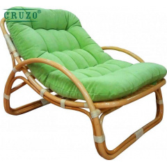Плетенное лаунж-кресло Cruzo Соло натуральный ротанг медовый kr0024 Днепр