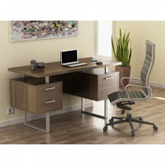Письменный стол Loft-design L-81 двухтумбовый для офиса Орех-модена Николаев