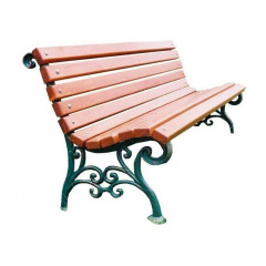 Деревянная скамейка ИГ Парковая 1800х520х740 мм для улицы чугунные ножки Львов