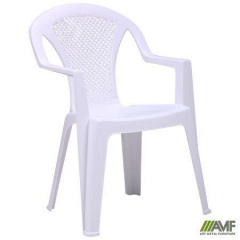 Садовый стул AMF Ischia пластик белый на террасу для летнего кафе дачи Черновцы