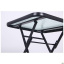 Садовий столик AMF Mexico чорний квадратна стільниця зі скла хвиля складний металевий Миколаїв