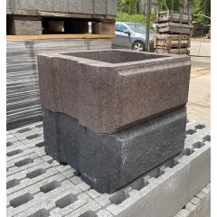 Декоративний блок для забору гладкий 390х190х120 Полтава