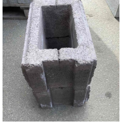 Декоративний блок для забору гладкий 390х190х120 Полтава