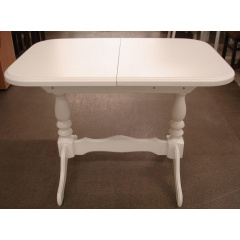 Обідній розсувний стіл з натурального дерева Аврора білий ваніль 1020/330х685 Тернопіль