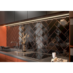 Керамическая плитка Golden Tile Vita черный 100x300x7 мм (6VС061) Киев