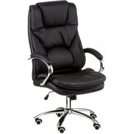 Кожанное кресло руководителя Special4You Rain black-черное кожанное