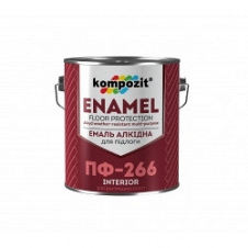 Фото - Эмаль для полов KOMPOZIT ПФ - 266 красно-коричневая 2,8 кг Эмаль для полов KOMPOZIT ПФ - 266 красно-коричневая 2,8 кг