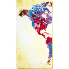 Набор для вышивки бисером Абрис Арт на натуральном художественном холсте Карта мира-1 (AB-463) Днепр
