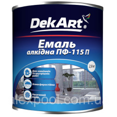 DekArt Емаль алкідна ПФ-115П Темно-сірий 2,8 кг для віконних рам Київ