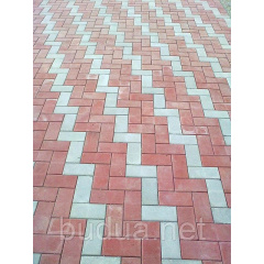 Тротуарная плитка “Кирпич” цветной, 80мм, 200х100мм Ровно