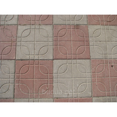 Тротуарная плитка “Вселенная” 400х400, Стандарт УМБР цветная на белом цементе 60мм Полтава
