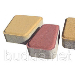 Тротуарная плитка “Римский камень” Стандарт УМБР цвет на белом цементе, 80 мм Чернигов