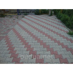 Тротуарная плитка “Катушка”, серый, 40 мм Полтава