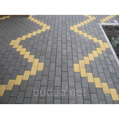 Тротуарная плитка “Кирпич” серый, 40мм, 200х100мм Херсон
