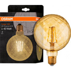 Светодиодная лампа Osram 1906 FILAMENT GOLD шар 4.5W 2500K E27 Київ