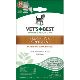 Капли Vet's Best Flea&Tick Spot On от блох и клещей для собак 17.7 мл