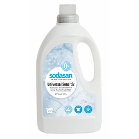Органическое жидкое средство для стирки Sodasan Universal Sensitiv Bright&White 1.5 л
