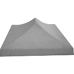 Дашок на стовпчик Піраміда 340х340 мм сірий