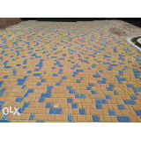 Тротуарная плитка “Кирпич” синий, 30мм, 200х100мм
