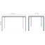 Обеденный стол AMF Бурбонне прямоугольный металлический светло серый Николаев