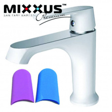 Змішувач для умивальника на гайці MIXXUS Tiger White білий Chr-001