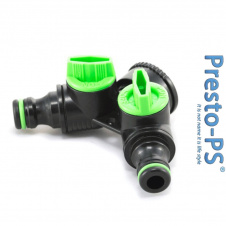 Тройник с кранами 3/4в Presto 3/4" №4023
