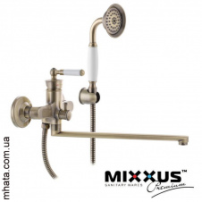 Смеситель для ванны длинный нос MIXXUS Premiun Vintage Bronze EURO (Chr-006), Польша