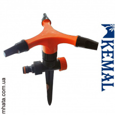 Ороситель вращающийся 3-х рожковый, на колышке, Kemal D4001, Турция