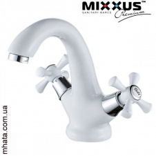 Смеситель для умывальника MIXXUS Omega White (белый) (Chr-161), Польша