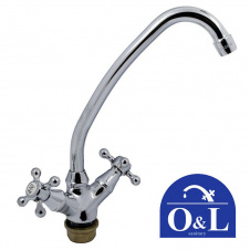 Змішувач для умивальника на гайці O&L Mayfair Euro Product Chr-271