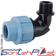 Santehplast Коліно з зовнішньою різьбою 90x4 н
