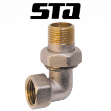 Сгон американка угловая никелированная STA 3/4