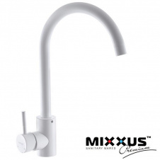 Смеситель для кухни Ухо MIXXUS Sus White 011 белый (Chr-011), Польша (нержавеющая сталь)