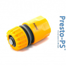 Коннектор 1/2-5/8 для шланга с аквастопом Presto-PS 5810