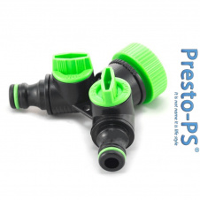 Тройник с кранами редукционный 3/4" / 1"в Presto 3/4" №4027