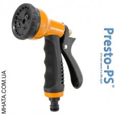 Пистолет поливочный 8 режимов металлический Presto PS 7204
