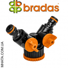 Тройник с кранами редукционный 1"/3/4" Bradas ECO-PWB 2222 внутренняя резьба