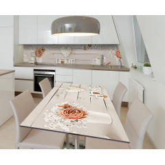 Наклейка 3Д виниловая на стол Zatarga «Уютный дом» 600х1200 мм для домов, квартир, столов, кофейн, кафе Луцк