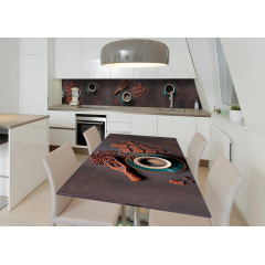 Наклейка 3Д вінілова на стіл Zatarga «Елітний смак» 600х1200 мм для будинків, квартир, столів, кафе Цумань