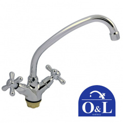 Змішувач для умивальника на гайці O&L DOMINOX Euro Product Chr-271 Київ